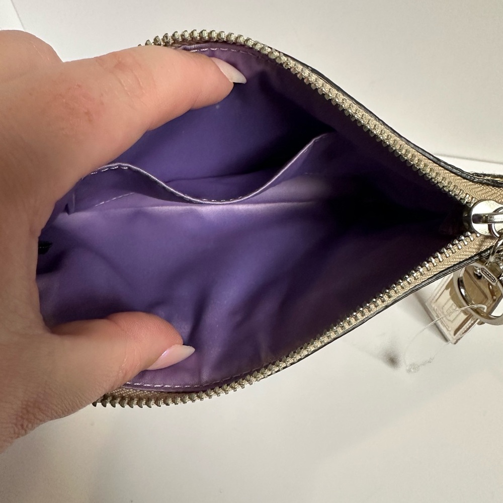 Coach Poppy Y2K Yellow Leather and Khaki Jacquard Signature Mini Crossbody - EUC - Picture 16 of 17